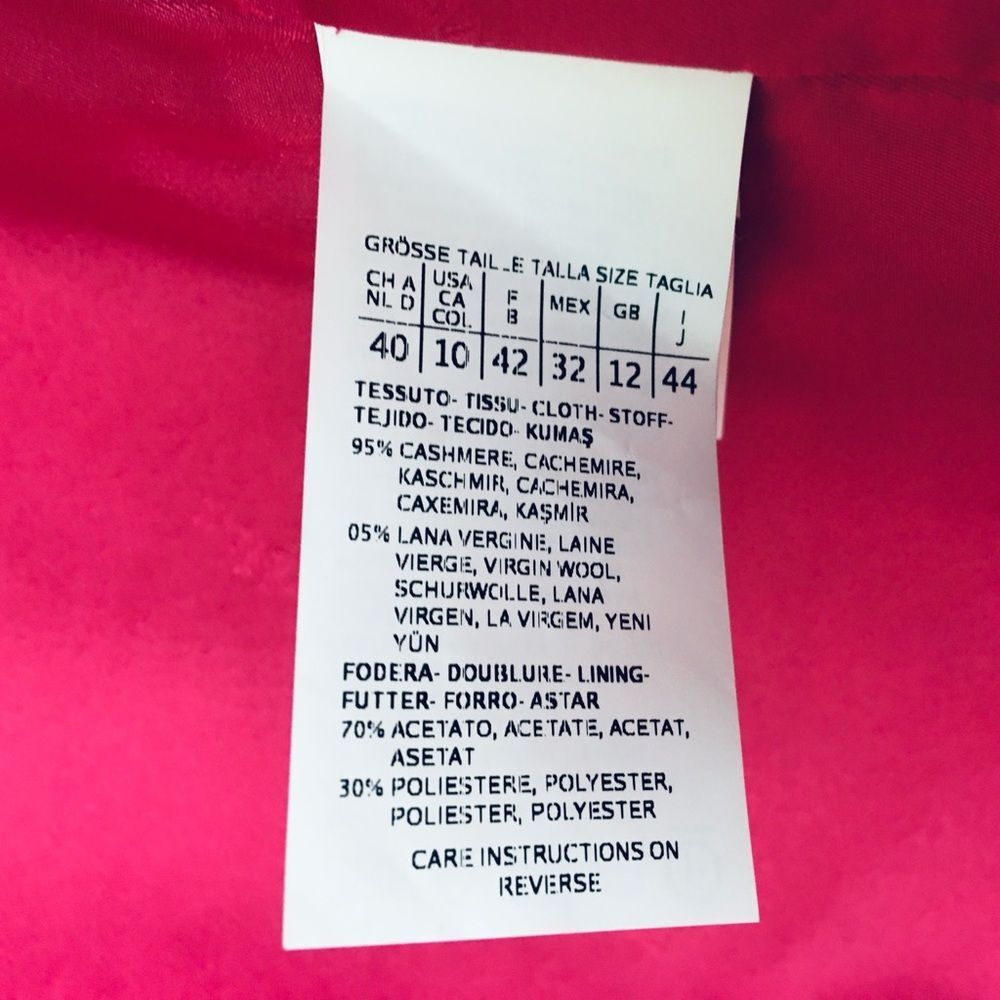 MaxMara Made In Italy Cashmere Two Buttons Blazer Jacket In Raspberry Size 10 - Picture 15 of 15
